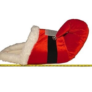 Pet BED~Santa Soft-Sided~Small Dog/Cat Bed~Holiday Elf Slipper